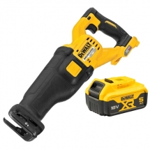 Pachet DeWalt - DCS386N + DCB184 XR - Fierastrau sabie, 28.6 mm + Acumulator, Li-Ion, 18 V, 5 Ah