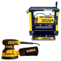 Pachet DeWalt - DW733 + DWE6423 - Masina de rindeluit si degrosat, 1800 W, 317 mm + Slefuitor cu excentric, 280 W, 125 mm