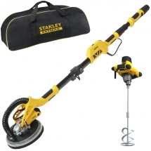 Pachet Stanley  SFMEE500S + FME190 - Slefuitor pentru pereti, 750 W, 215 mm, geanta textila + Masina de amestecat, 1600 W, 140 mm