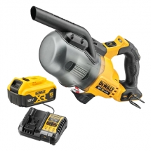 Pachet DeWalt  DCV501LN + DCB184 XR + DCB1104 - Aspirator particule uscate, 90 mbar + Set 1 acumulator si incurcator, Li-Ion, 18 V