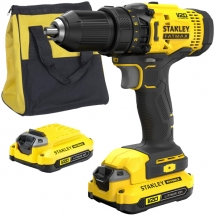Stanley - SFMCD700C2S - Masina de gaurit si insurubat cu 2 acumulatori, Li-Ion, 18 V, 1.5 Ah, 50 Nm, geanta textila