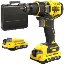 Stanley - SFMCD720D2K - Masina de gaurit si insurubat cu 2 acumulatori, Li-Ion, 18 V, 2 Ah, 80 Nm, valiza plastic