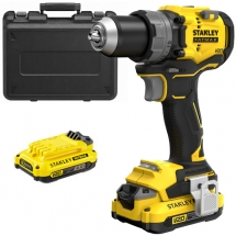 Stanley - SFMCD725D2K - Masina de gaurit si insurubat cu 2 acumulatori, Li-Ion, 18 V, 2 Ah, 80 Nm, valiza plastic
