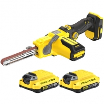 Stanley - SFMCE210D2K - Slefuitor cu banda cu 2 acumulatori, Li-Ion, 18 V, 2 Ah