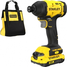 Stanley  SFMCF801D1S - Masina de insurubat cu impact cu 1 acumulator si incarcator, Li-Ion, 18 V, 2 Ah, 170 Nm, -, geanta textila