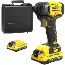 Stanley - SFMCF810D2K - Masina de insurubat cu impact cu 2 acumulatori, Li-Ion, 18 V, 2 Ah, 170 Nm, -, valiza plastic