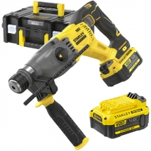 Stanley - SFMCH900M22 - Rotopercutor SDS-Plus cu 2 acumulatori, Li-Ion, 18 V, 4 Ah, 2 J, valiza speciala