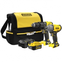 Stanley  SFMCD715B + SFMCF920B - Masina de gaurit si insurubat cu percutie, 60 Nm + Masina de insurubat cu impact, patrat 1/2 inch