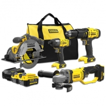 Stanley  SFMCK469M2 - Masina de gaurit si insurubat cu percutie, 48 Nm + Masina de insurubat cu impact, 165 Nm + Polizor unghiular