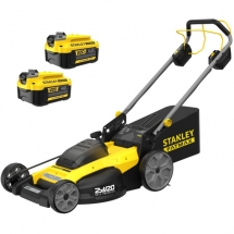 Stanley - SFMCMWS251M - Masina de tuns iarba cu 2 acumulatori, Li-Ion, 18 V, 4 Ah, 49.2 cm, 40 l