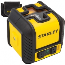 Stanley  CUBIX - Nivela laser cu linii, 16 m, +/-0.6 mm/m, 2 linii laser, fascicul verde, suport perete, geanta textila