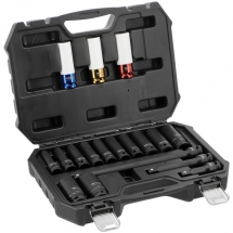 Yato  YT-10566 - Set chei tubulare impact, 10-24  mm, 1/2 inch, 18 bucati