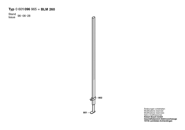 RIGLA DE MASURARE  (0601096965)  BLM 260 / 0 V /EU