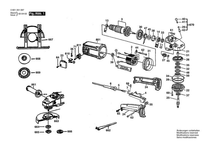 POLIZOR UNGHIULAR  (0601351087)  GWS 18180 / 220 V /BR