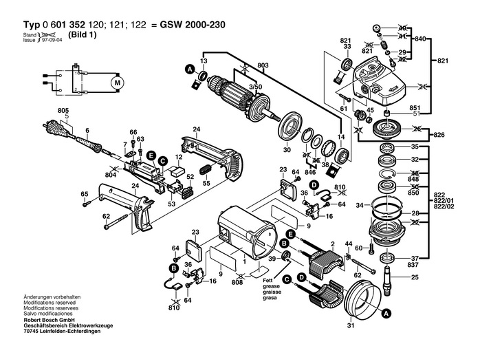 POLIZOR UNGHIULAR  (0601352120)  GWS 2000230 / 230 V /EU
