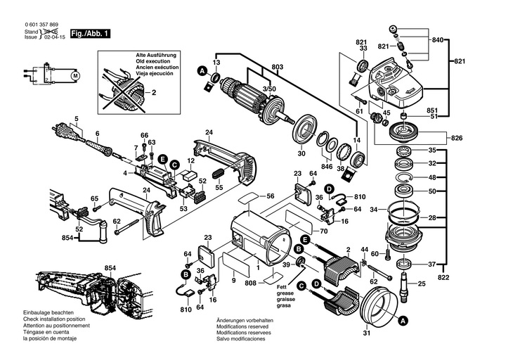 POLIZOR UNGHIULAR  (0601357869)  WS 230 S / 230 V /I