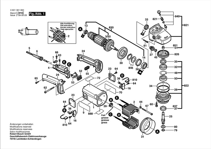 POLIZOR UNGHIULAR  (0601361060)  1361 G / 115 V /USA