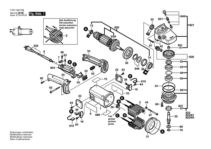 POLIZOR UNGHIULAR  (0601362039)  1362 / 115 V /USA