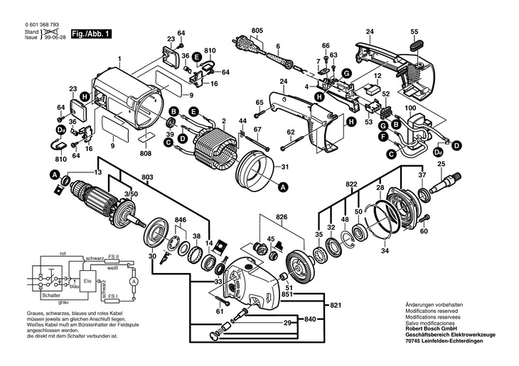MASINA DE FREZAT CANELURI  (0601368793)  GBF 65 A / 230 V /EU