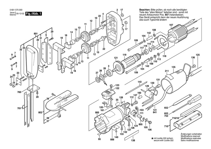 FERASTRAU PENTRU BURETE  (0601575003)  1575 / 220 V /EU