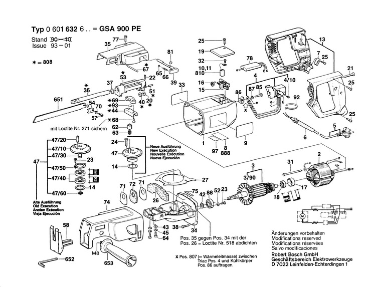 FERASTRAU SABIE GW  (0601632603)  GSA 900 PE / 220 V /EU
