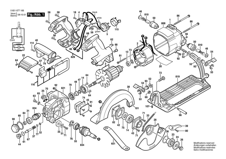FERASTRAU CIRCULAR MANUAL  (0601677166)  1677MD / 120 V /USA