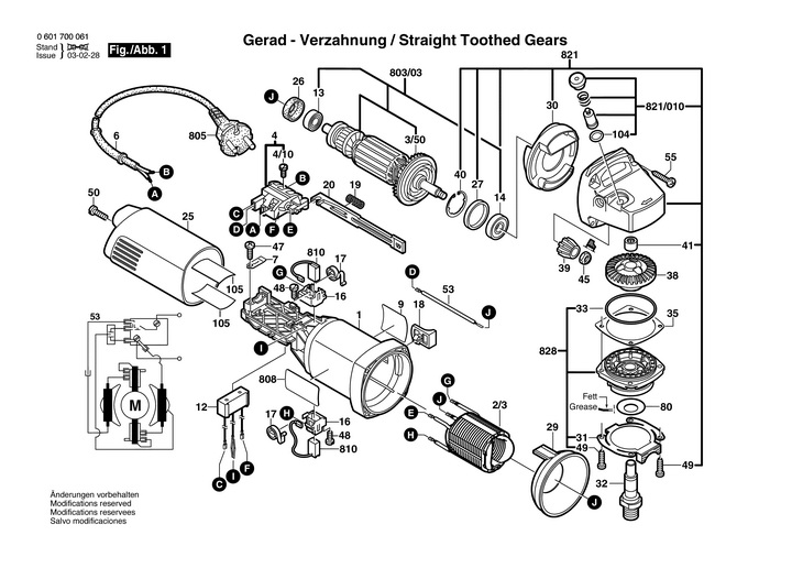 POLIZOR UNGHIULAR  (0601700061)  A115 / 230 V /EU