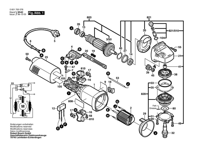 POLIZOR UNGHIULAR  (0601700078)  GR 115 S / 240 V /AUS