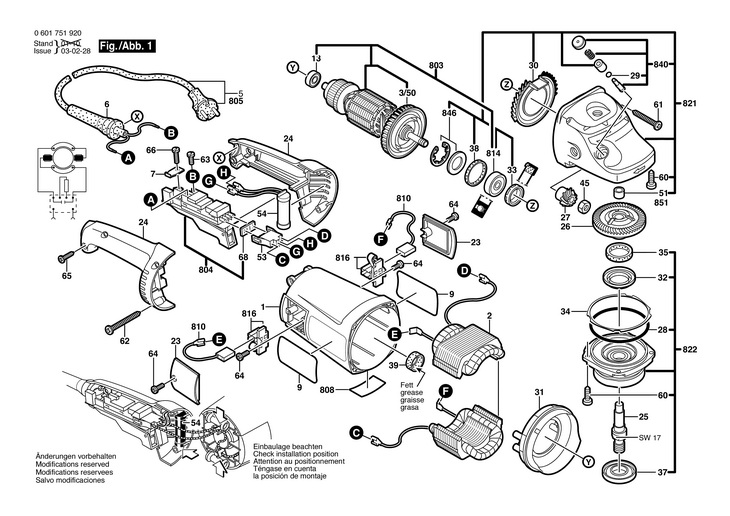 POLIZOR UNGHIULAR  (0601751920)  GWS 180 J / 230 V /EU