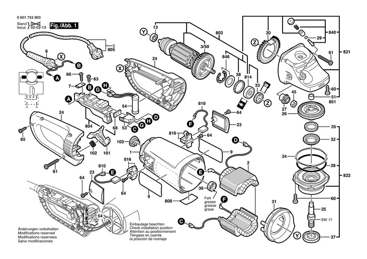 POLIZOR UNGHIULAR  (0601753903)  GWS 23180 J / 230 V /EU