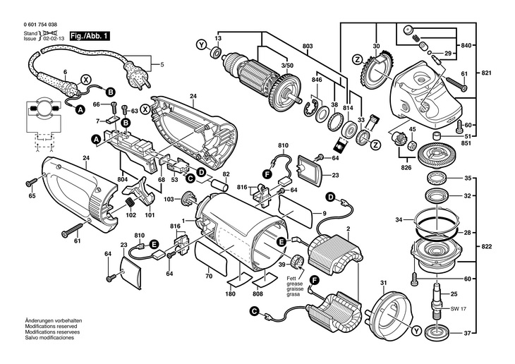 POLIZOR UNGHIULAR  (0601754038)  GWS 23180 / 100 V /J