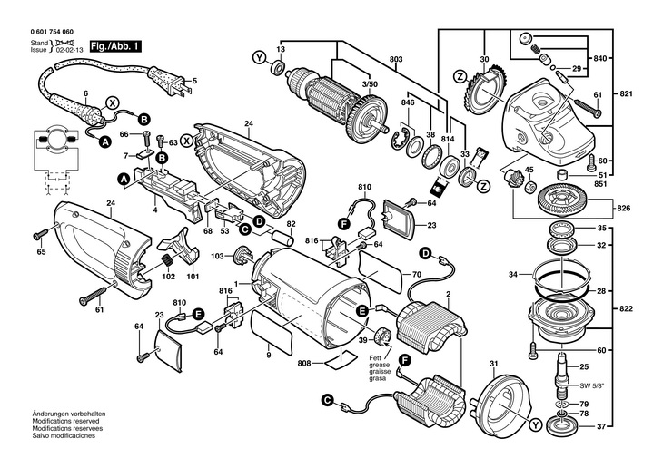 POLIZOR UNGHIULAR  (0601754060)  1754 G / 120 V /USA