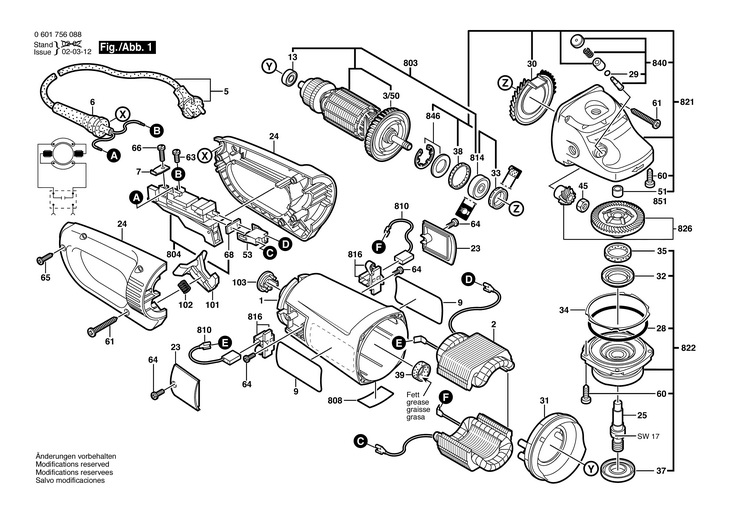 POLIZOR UNGHIULAR  (0601756088)  GR 230 D / 240 V /AUS