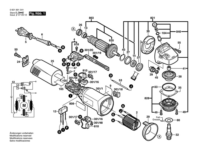POLIZOR UNGHIULAR  (0601801541)  GWS 9125 / 110 V /GB