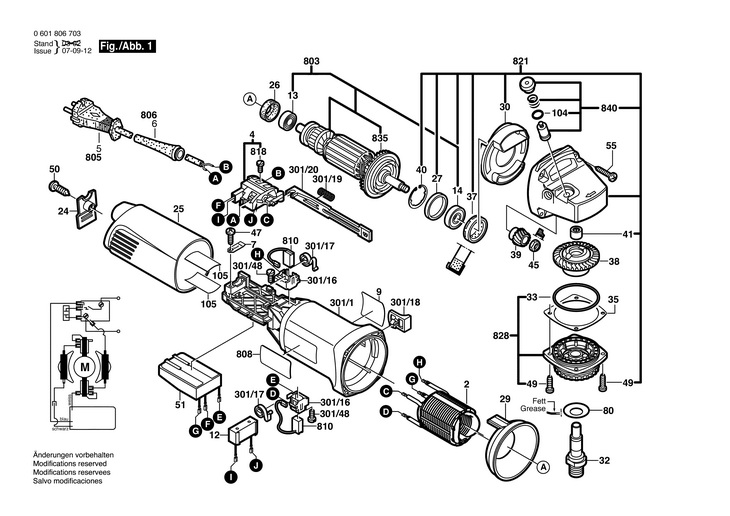 POLIZOR UNGHIULAR  (0601806703)  GWS 14150C / 230 V /EU
