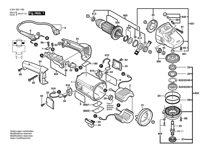 POLIZOR UNGHIULAR  (06018501M0)  GWS 20230 / 240 V /AUS