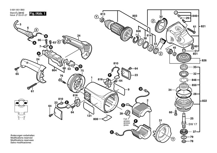 POLIZOR UNGHIULAR  (0601851B60)  18738 / 120 V /USA