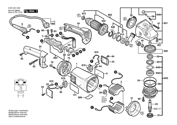 POLIZOR UNGHIULAR  (0601851G03)  GWS 21180 JHV / 230 V /EU
