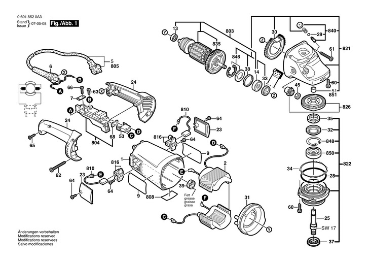 POLIZOR UNGHIULAR  (06018520A3)  GWS 21230 H / 230 V /EU