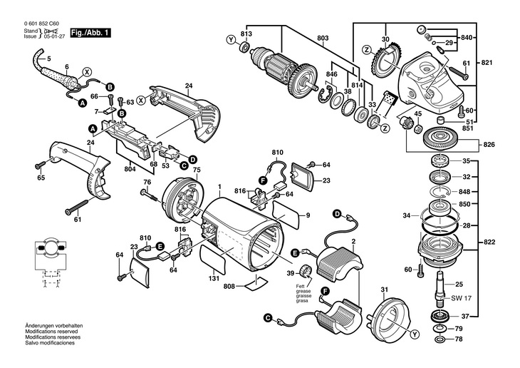POLIZOR UNGHIULAR  (0601852C60)  18736 / 120 V /USA