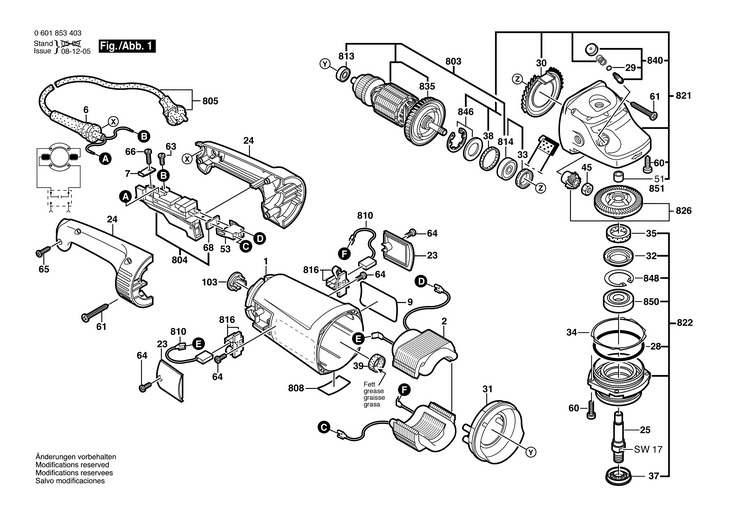 POLIZOR UNGHIULAR  (0601853403)  GWS 24180 H / 230 V /EU
