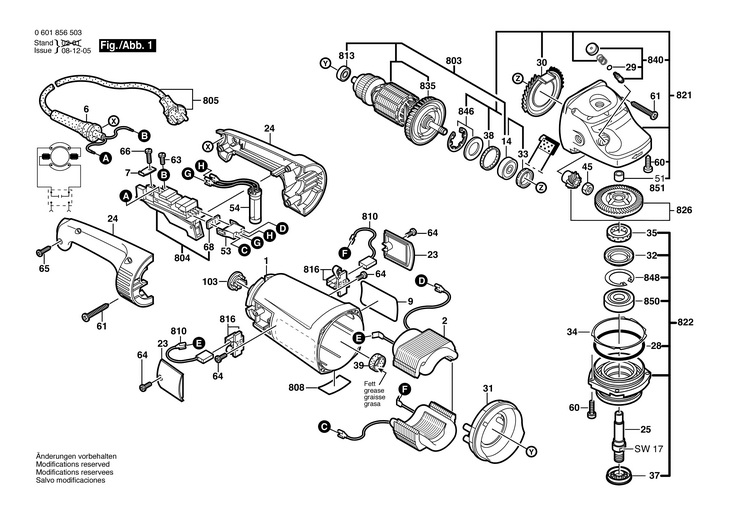 POLIZOR UNGHIULAR  (0601856503)  GWS 26230 JH / 230 V /EU