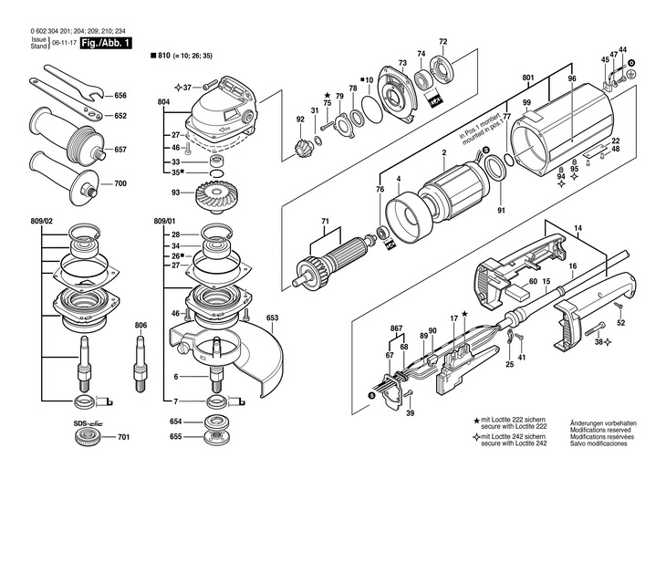 POLIZOR UNGHIULAR  (0602304201)   / 0 V /   POLIZOR UNGHIULAR  (0602304201)   / 0 V /