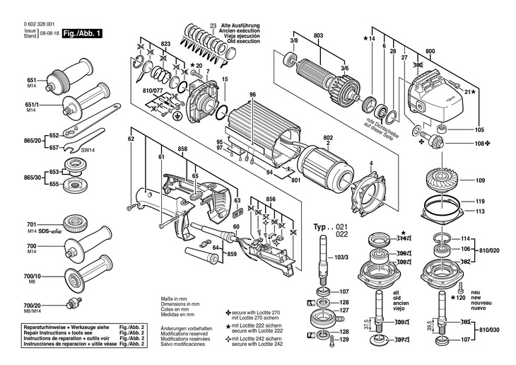 POLIZOR UNGHIULAR HF  (0602328001)   / 265 V /