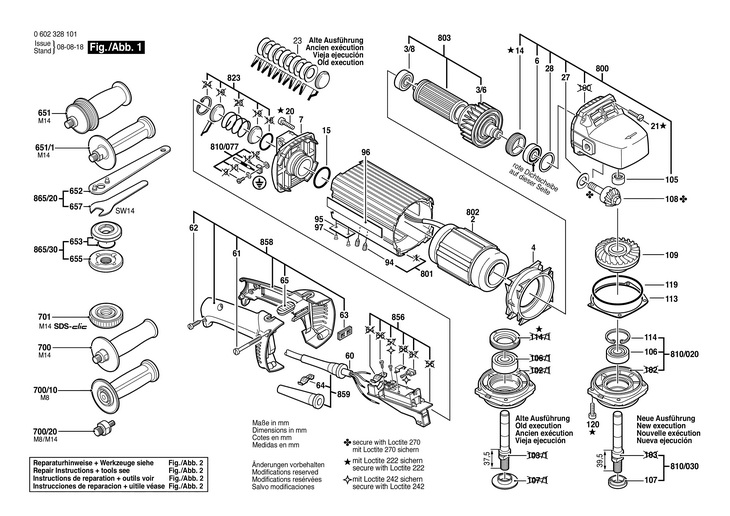 POLIZOR UNGHIULAR HF  (0602328101)   / 265 V /