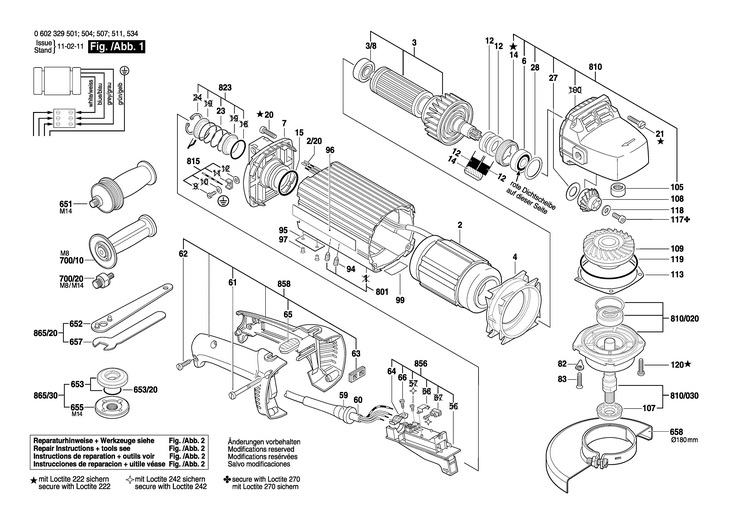 POLIZOR UNGHIULAR  (0602329501)  HWS 85/180 / 0 V /
