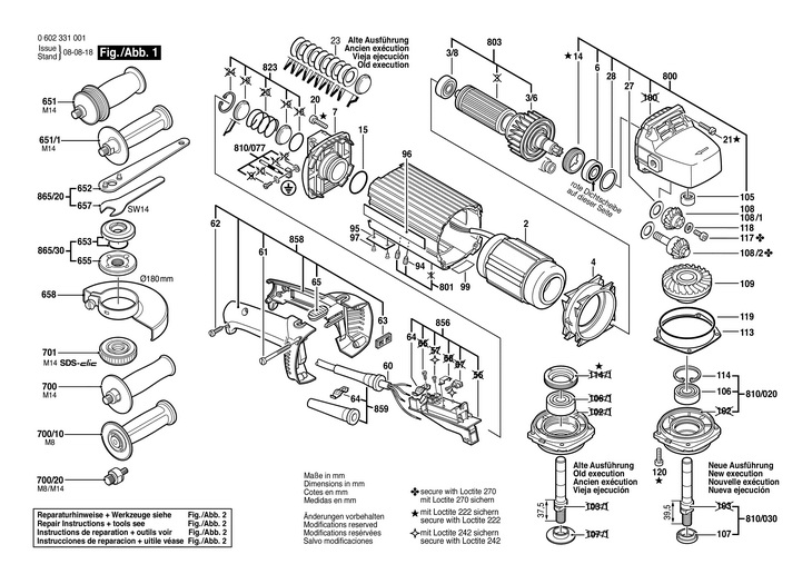 POLIZOR UNGHIULAR  (0602331001)   / 265 V /