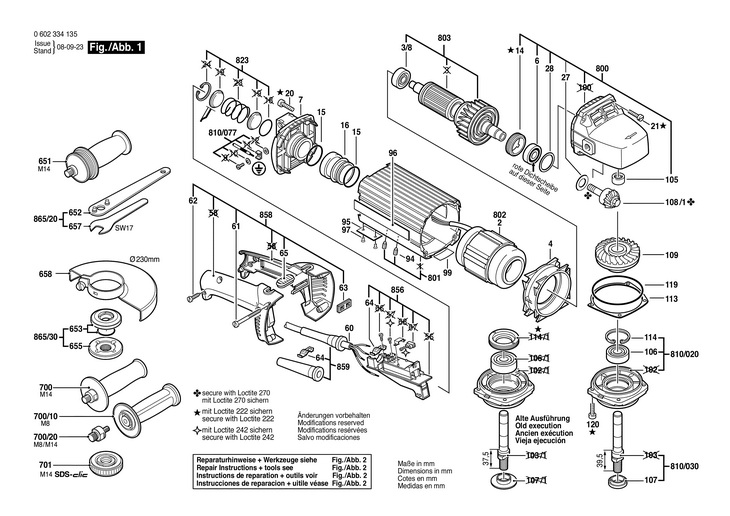 POLIZOR UNGHIULAR HF  (0602334135)   / 0 V /