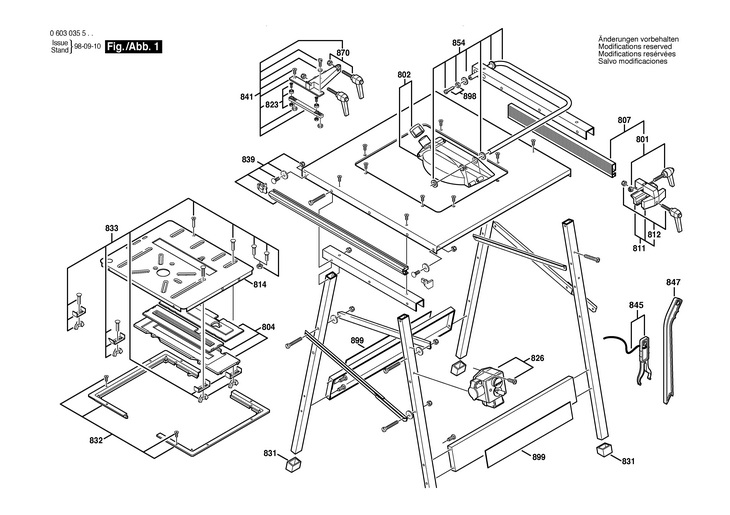MASA DE LUCRU FERASTRAU  (0603035503)  MT 65 / 230 V /EU