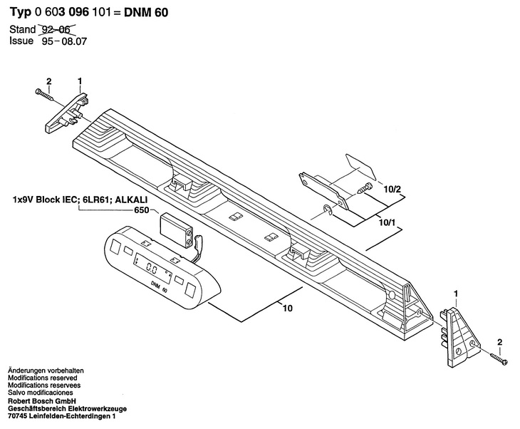 CLINOMETRU  (0603096101)  DNM 60 / 0 V /
